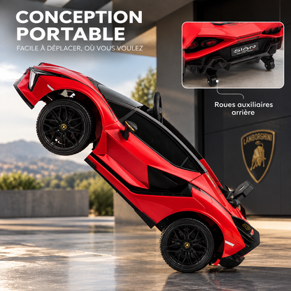 Voiture électrique enfant Lamborghini Sian rouge