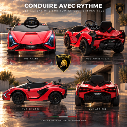 Voiture électrique enfant Lamborghini Sian rouge