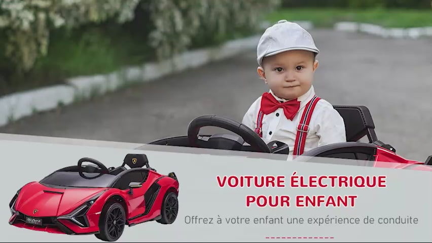 Voiture électrique enfant Lamborghini Sian rouge