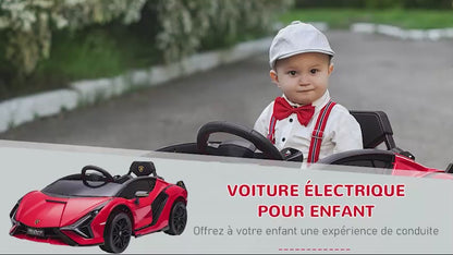 Voiture électrique enfant Lamborghini Sian rouge